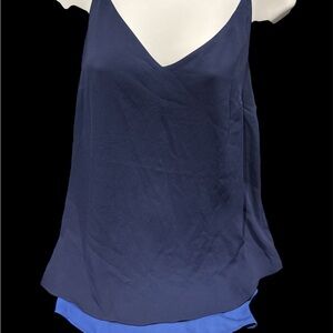 Mexx Dark Blue V Neck Camisole chiffon Top